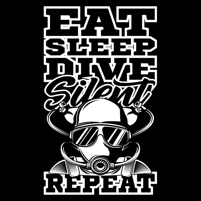Eat Sleep Dive Silent Tec Diver Plongeur professionnel