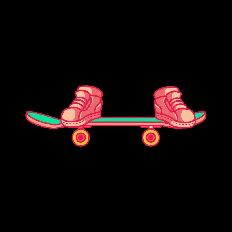 Skateboarder Sneaker Sur Skateboard