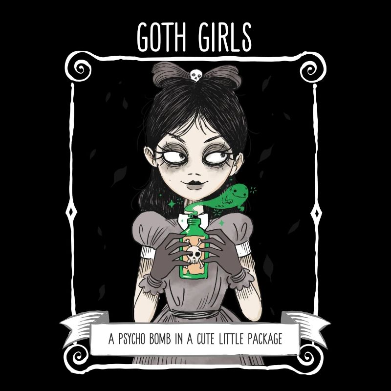 Goth Girls Eine Psycho-Bombe In Einem Süßen
