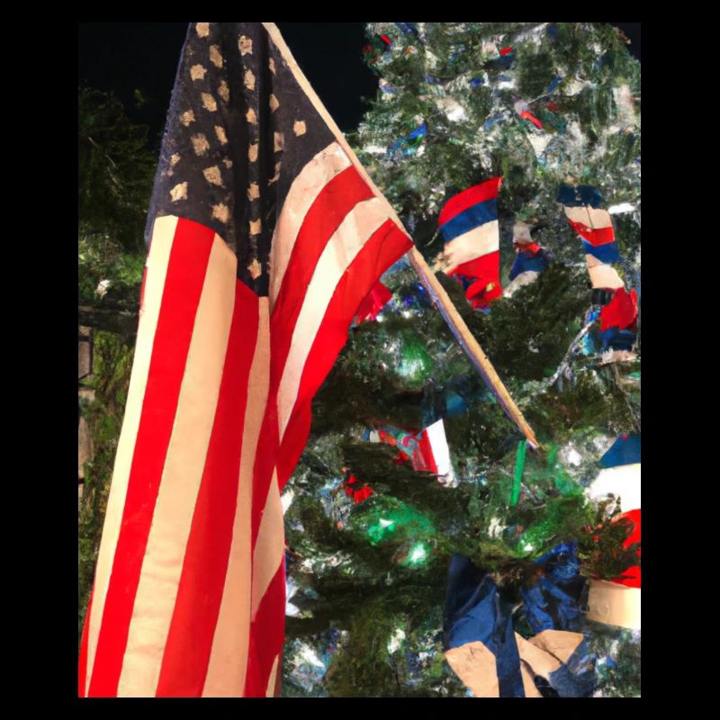 Arbre de Noël américain avec US
