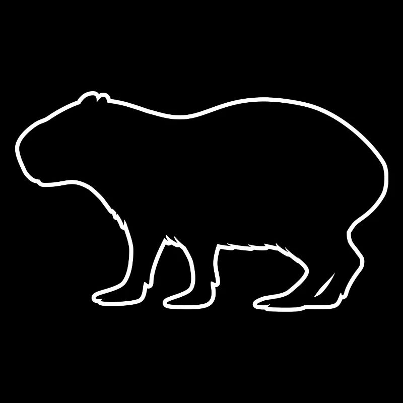Capybara - Outline - minimalistic Style