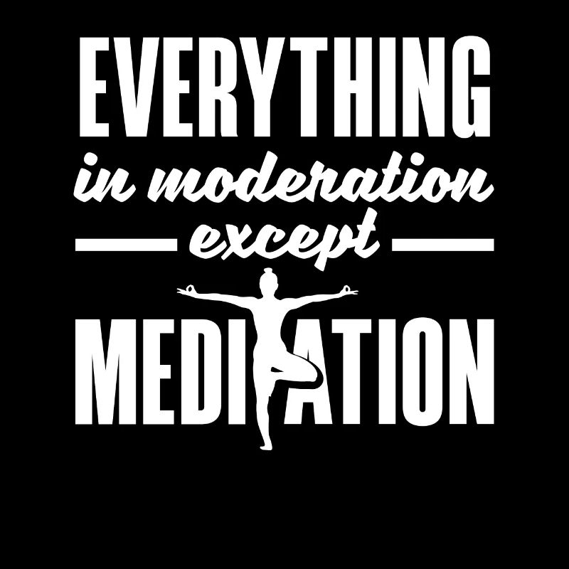 Everything In Moderation Except Meditation Meditat