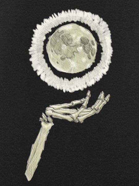 Bonehand with Moon