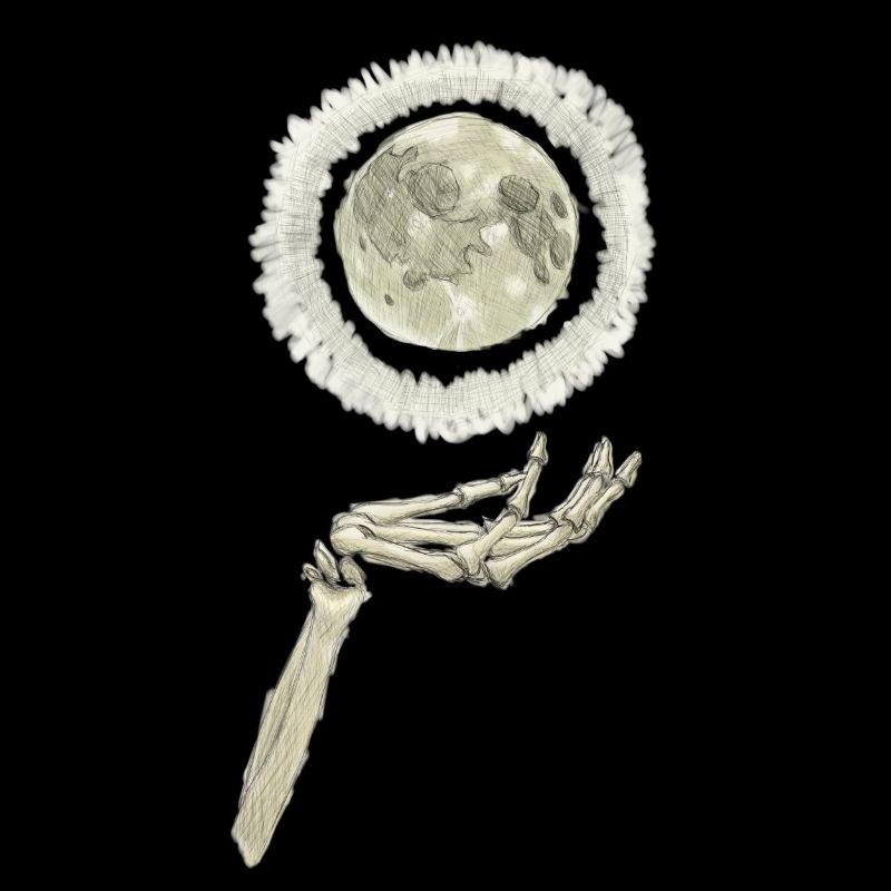 Bonehand with Moon