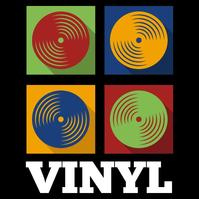 vinyle rétro disques flat design old school