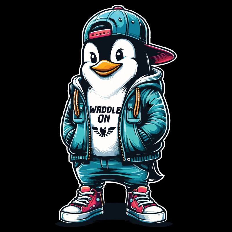 Pingouin Hipster Se dandiner avec Style