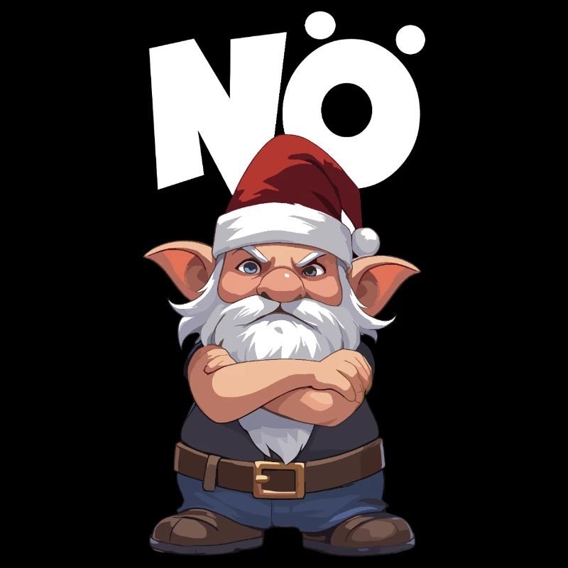 Slogan du logo du gnome de Noël défiant