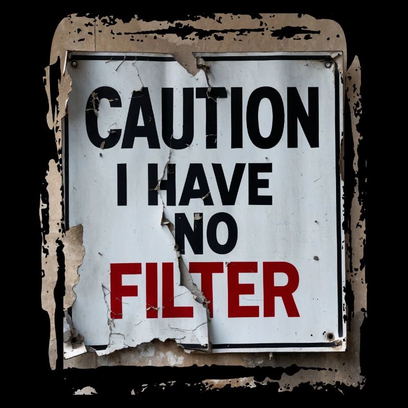 Caution I have no filter Funny sarcastic humor