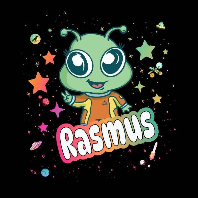 RASMUS - Beau nom de garçon avec un extraterrestre mignon