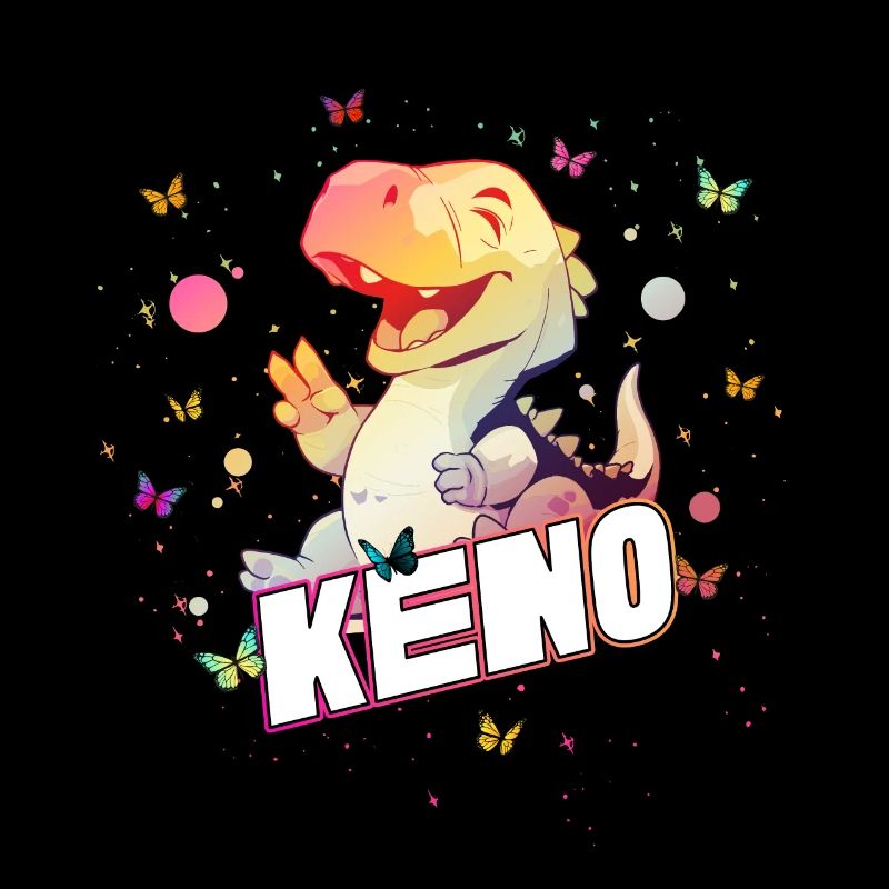 KENO - Schöner Junge Name mit süßem DINO T-REX