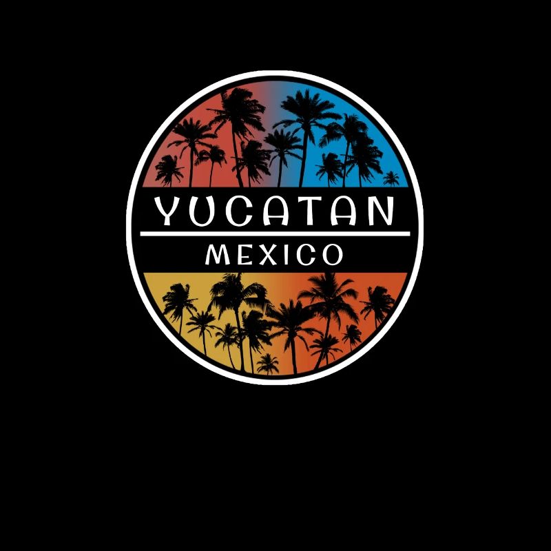 Yucatan Mexico Stylish Vacation Souvenir Palm Tree