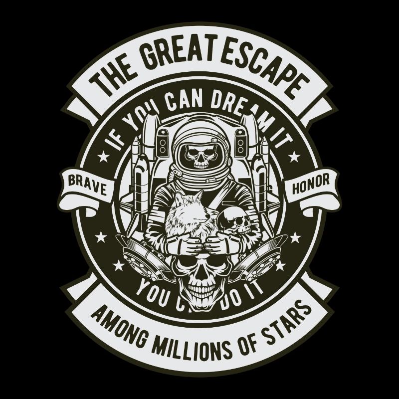 Astronaut Skull Space