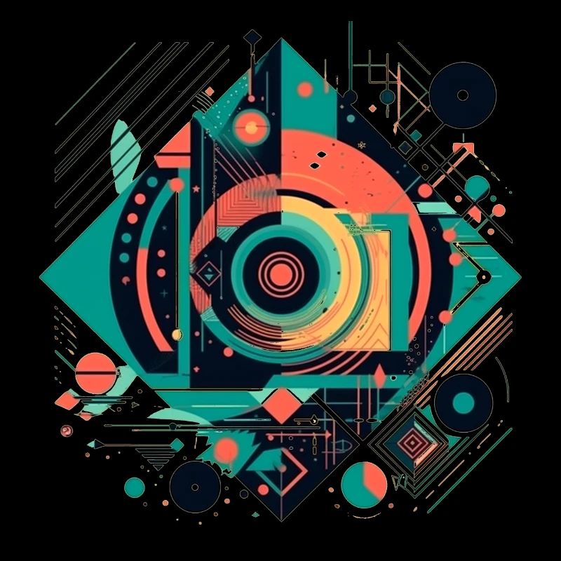 Cool Geometric 80s Motif