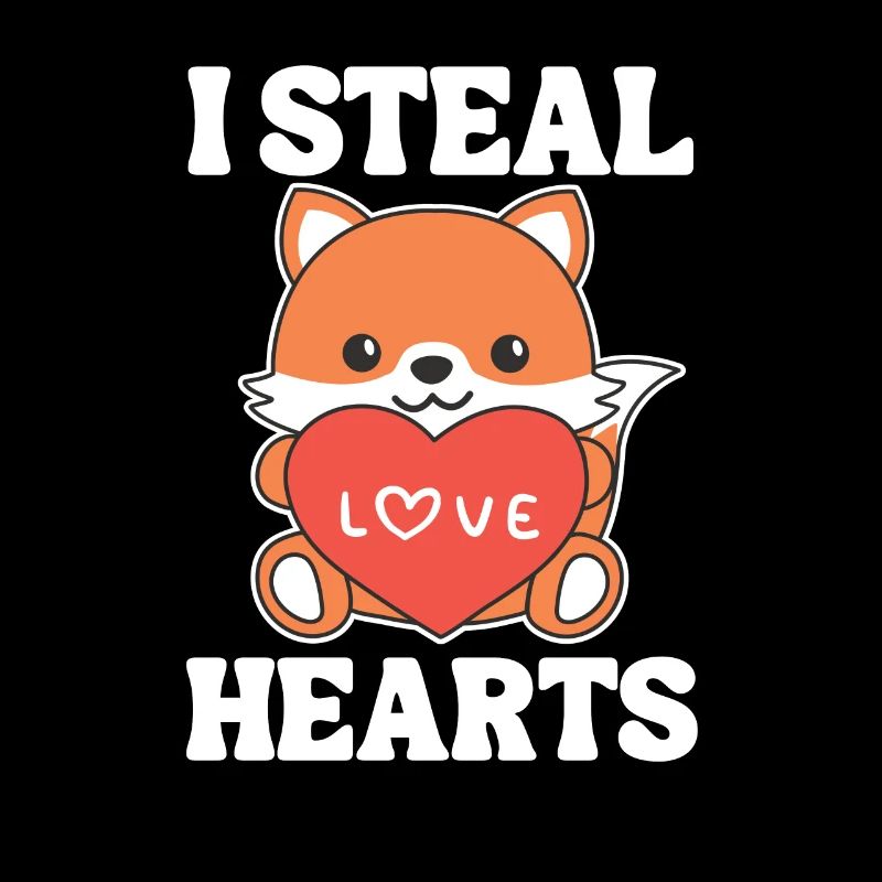 Fuchs zum Valentinstag ich stehle Herzen