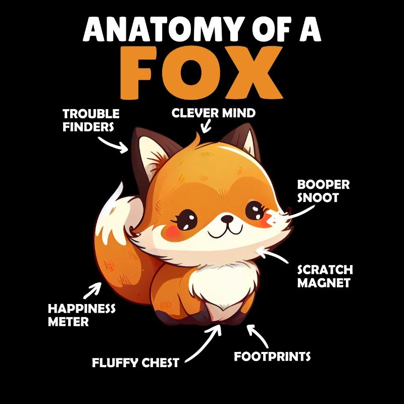Explication du renard mignon Anatomie d’un renard