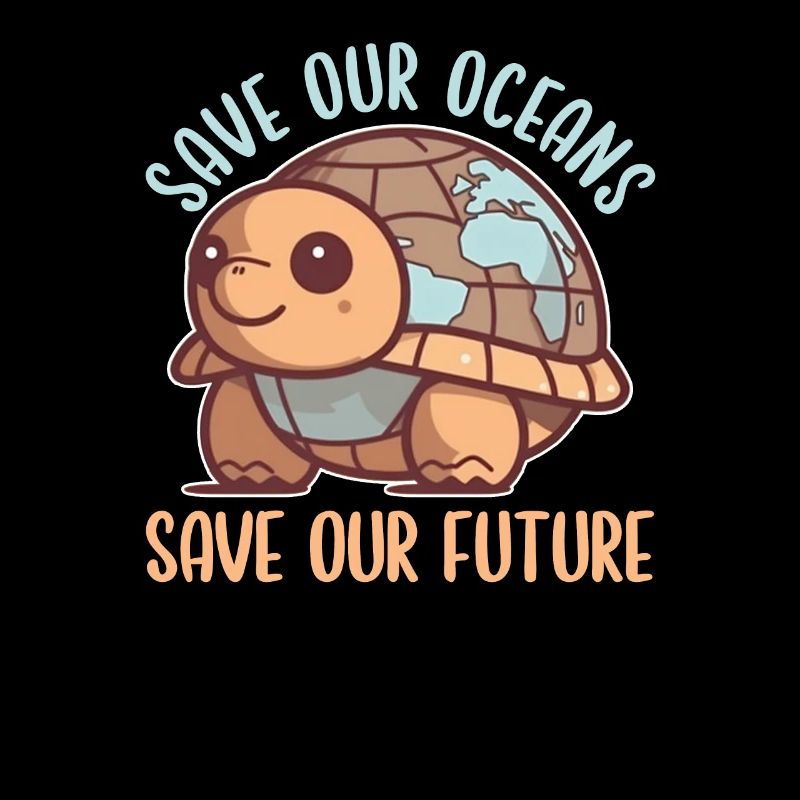 Schildkröte Erde save our oceans save our future