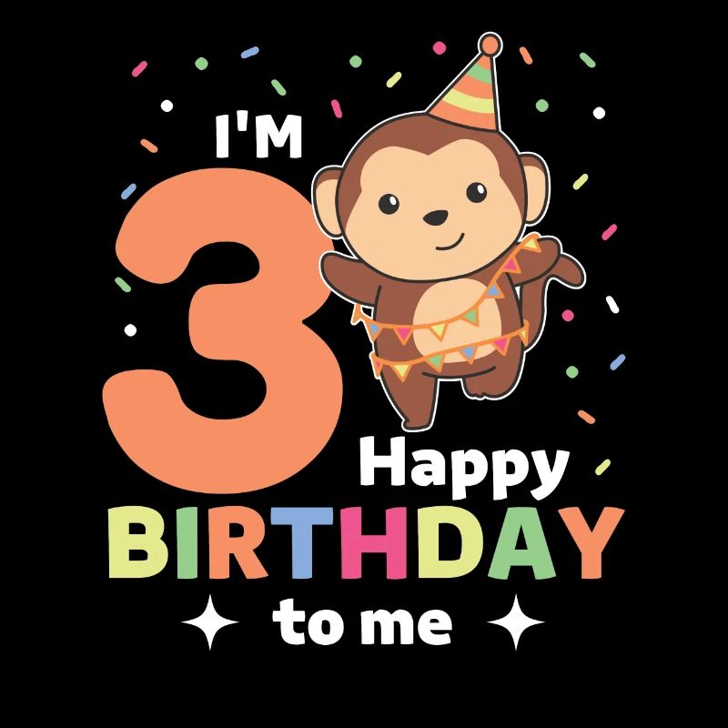 Singe pour les enfants de 3ème anniversaire de trois ans