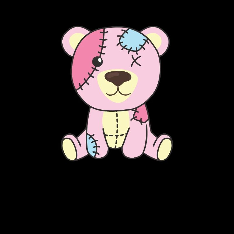 Kawaii Gothic Bär Pastellfarben Gothic Goth