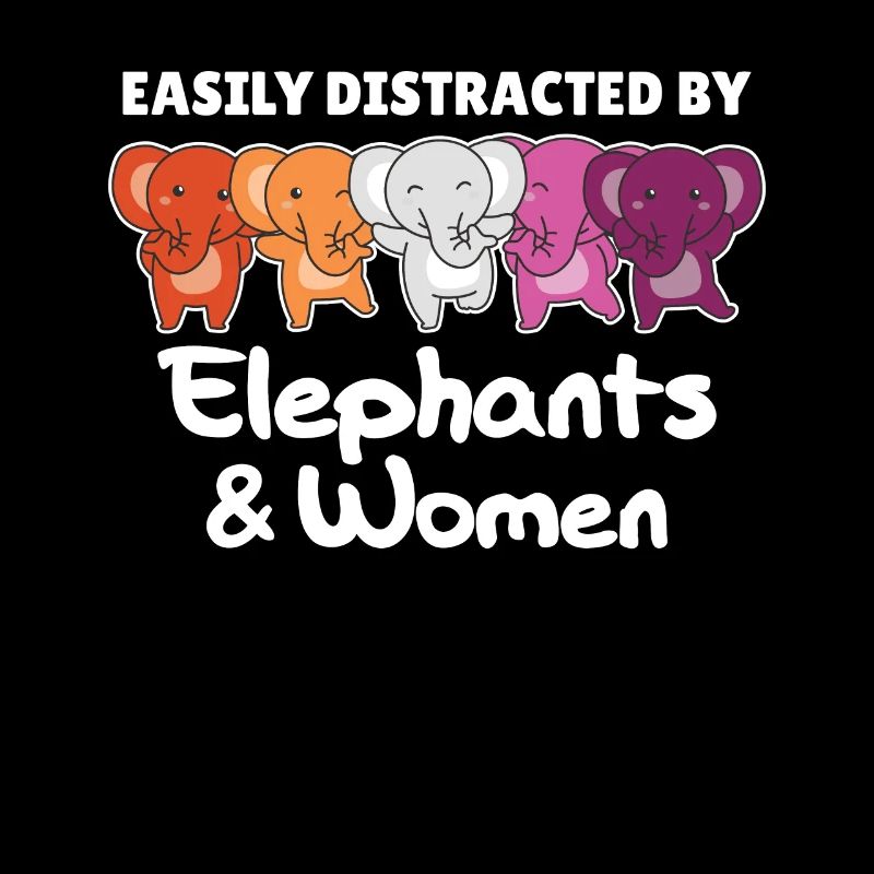 Lesbian Flag Pride LGBTQ Mignon éléphant