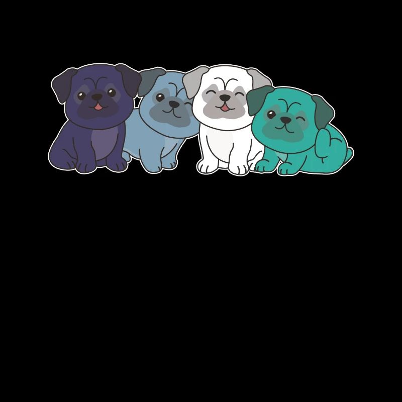 oriented aroace Flag Pride LGBTQ süßer Mops Hunde