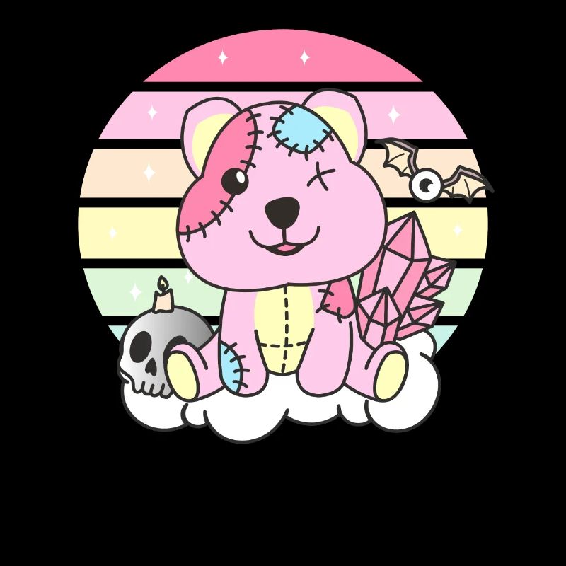 Kawaii Gothic Quokka Pastellfarben Gothic Goth