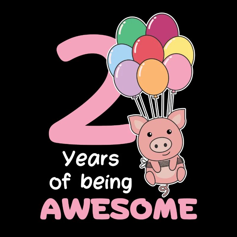 Cochon pour les enfants de 2e anniversaire de deux ans