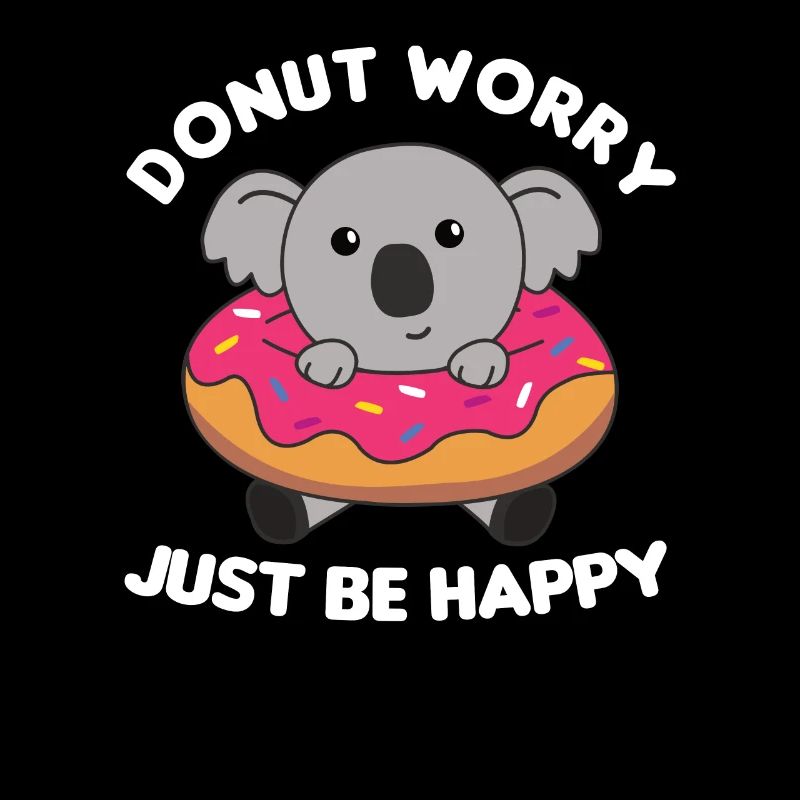 Cute koala funny animals in donut pink