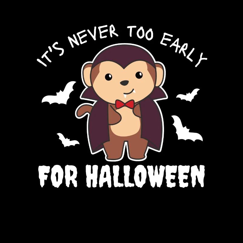 Monkey it's never too early for Halloween vampire