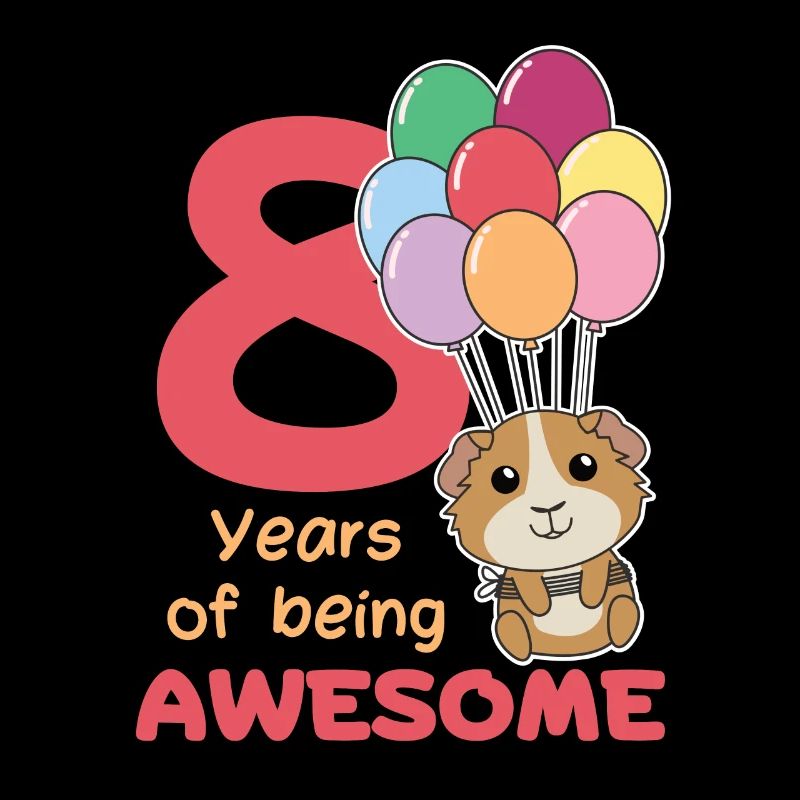 Cochons d’Inde pour les enfants de 8e anniversaire huit