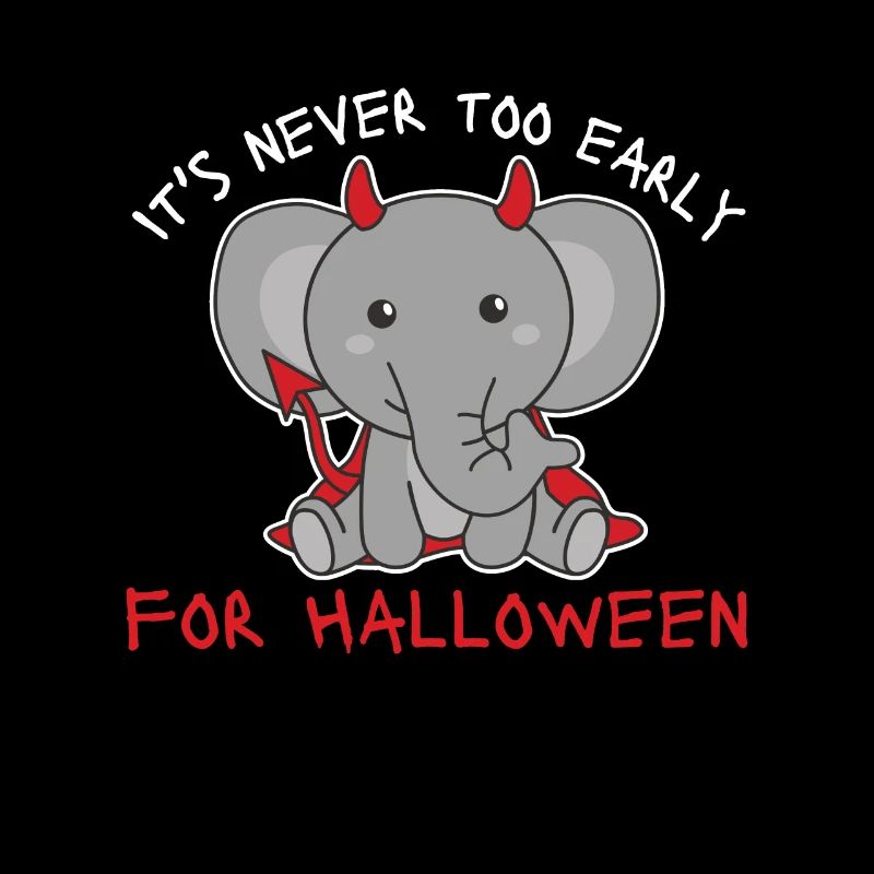 Elephant it's never too early for Halloween devils