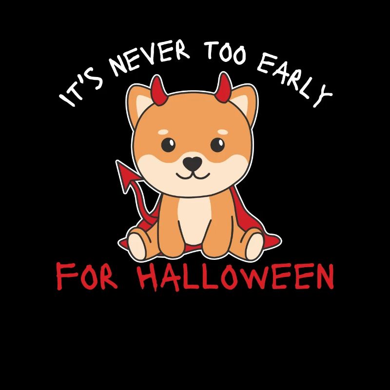 Shiba Inu it's never too early for Halloween devils