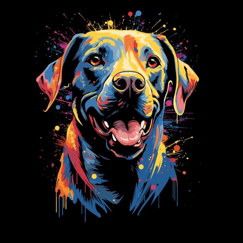 Aquarelle Coloré Labrador Labbi