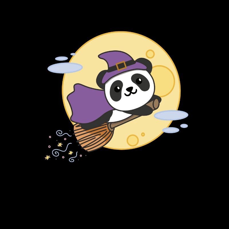 Panda Halloween Hexe Kinder Hexen Kostüm