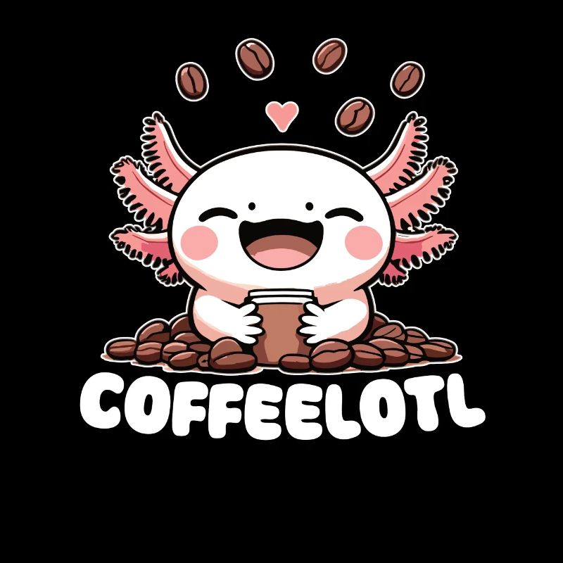 Axolotl Coffeelotl Amateurs de café Axolotls mignons