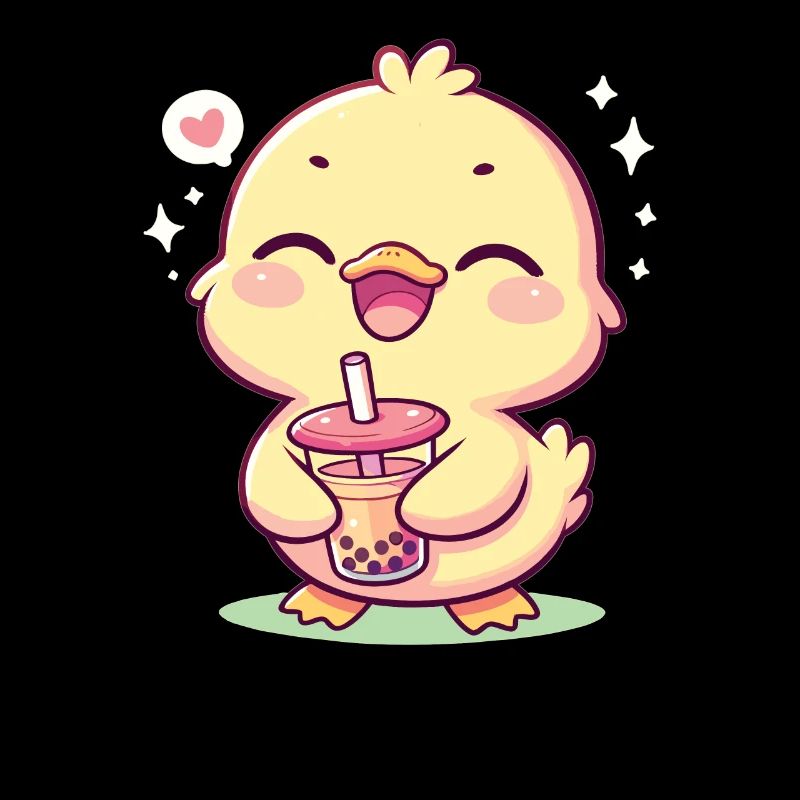 Kawaii Ducks Bubble Tea Boba Duck