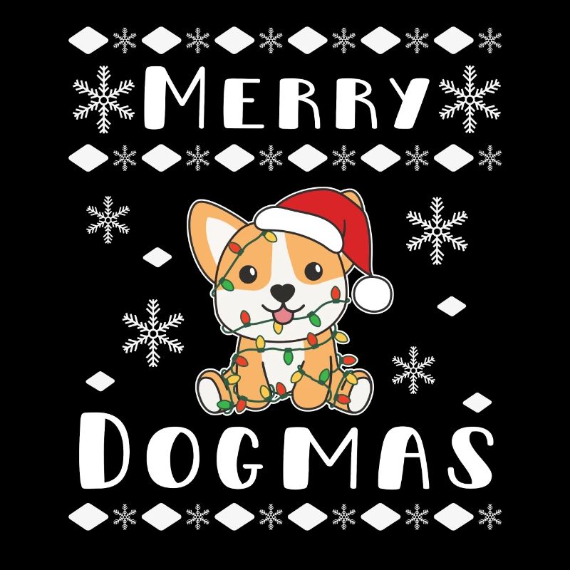 Joyeux Dogmes Jeu de mots Corgi Noël