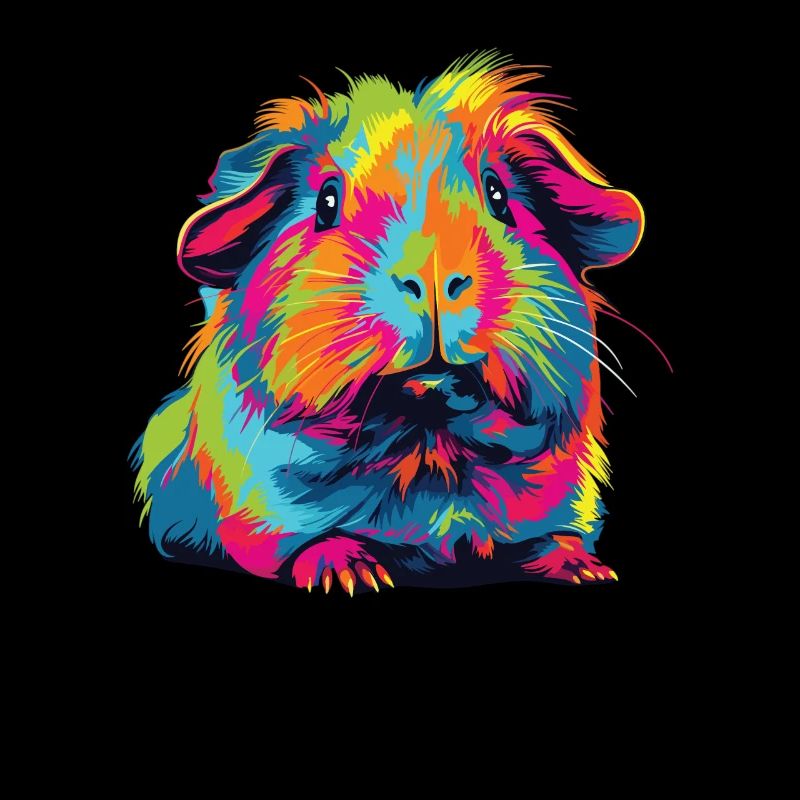 Aquarelle Coloré Cochon D’Inde Coloré
