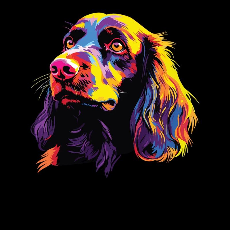 Wasserfarben Farbenfroher Boykin Spaniel