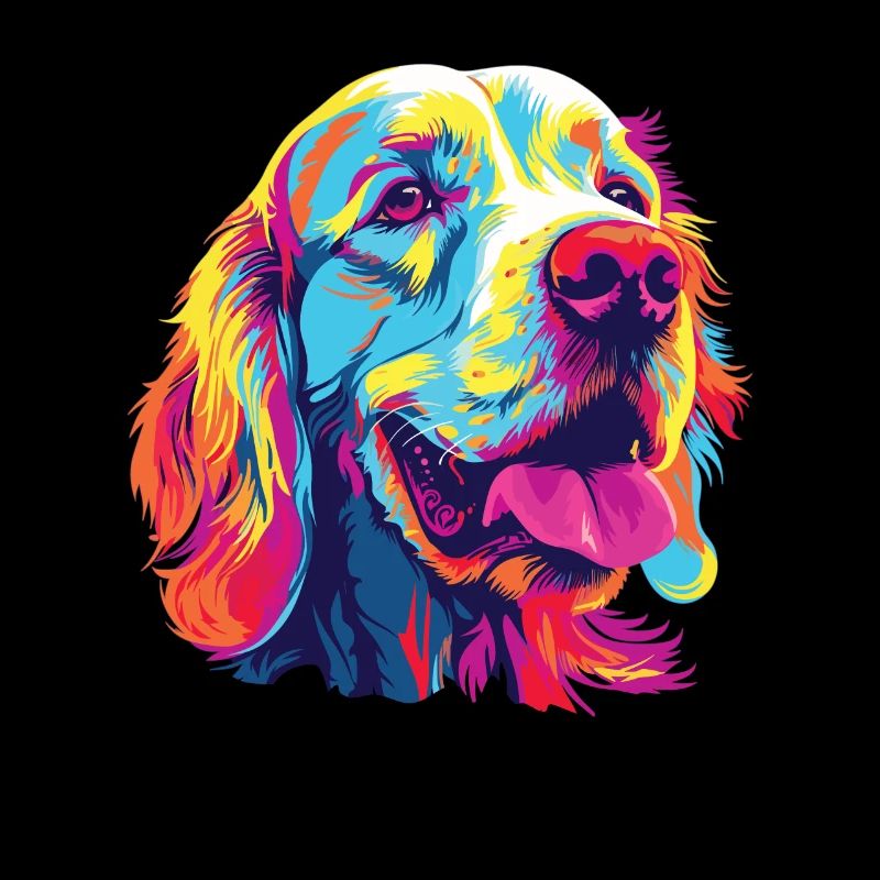 Aquarelle coloré Clumber Spaniel