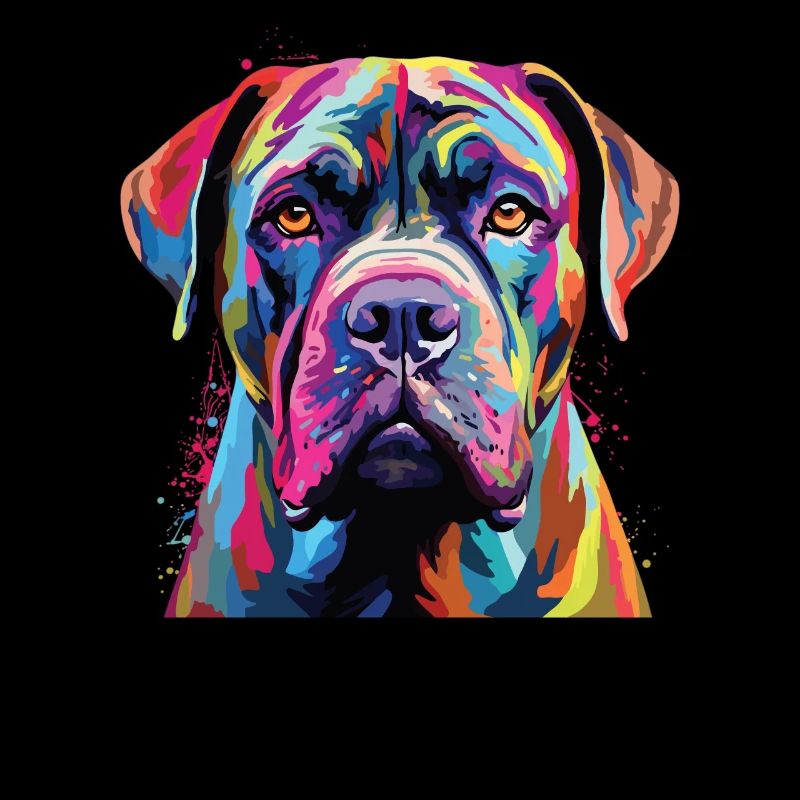 Aquarelle colorée Boerboel
