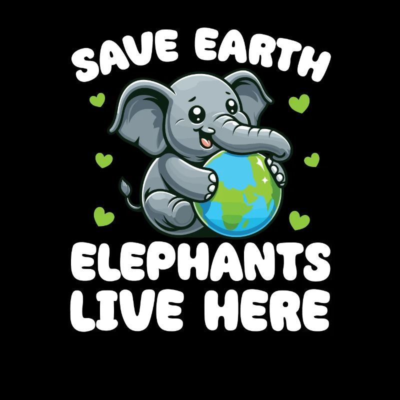 Save the Earth Elephants live here Earth Day
