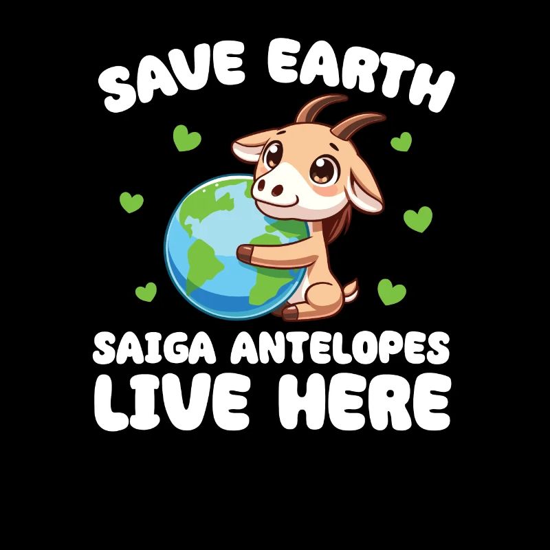 Save the Earth Saiga Antelope Live Here Earth Day