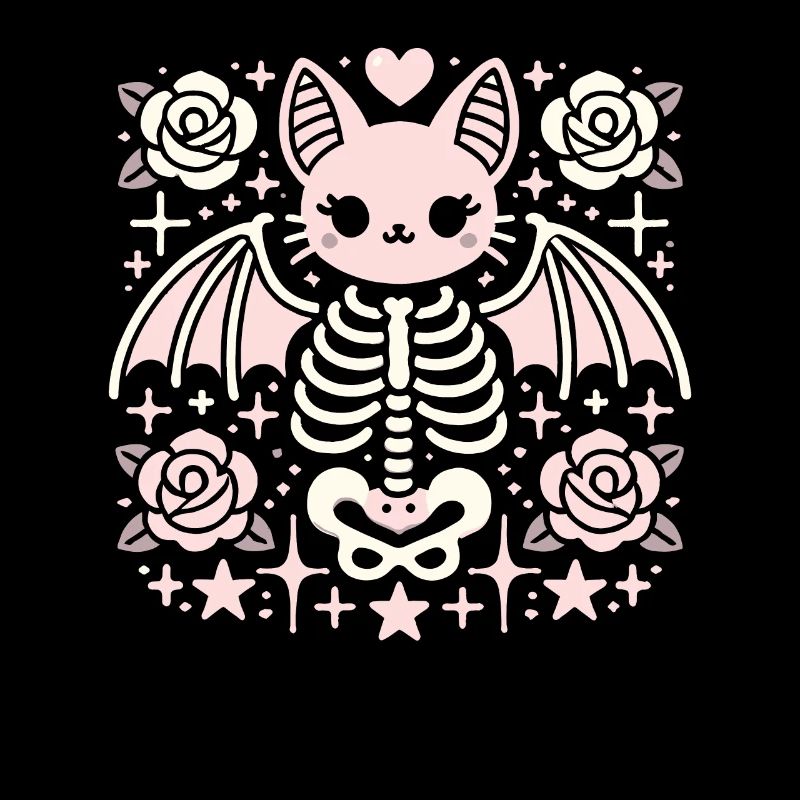 Kawaii Gothique Chat Couleurs Pastel Gothique Goth