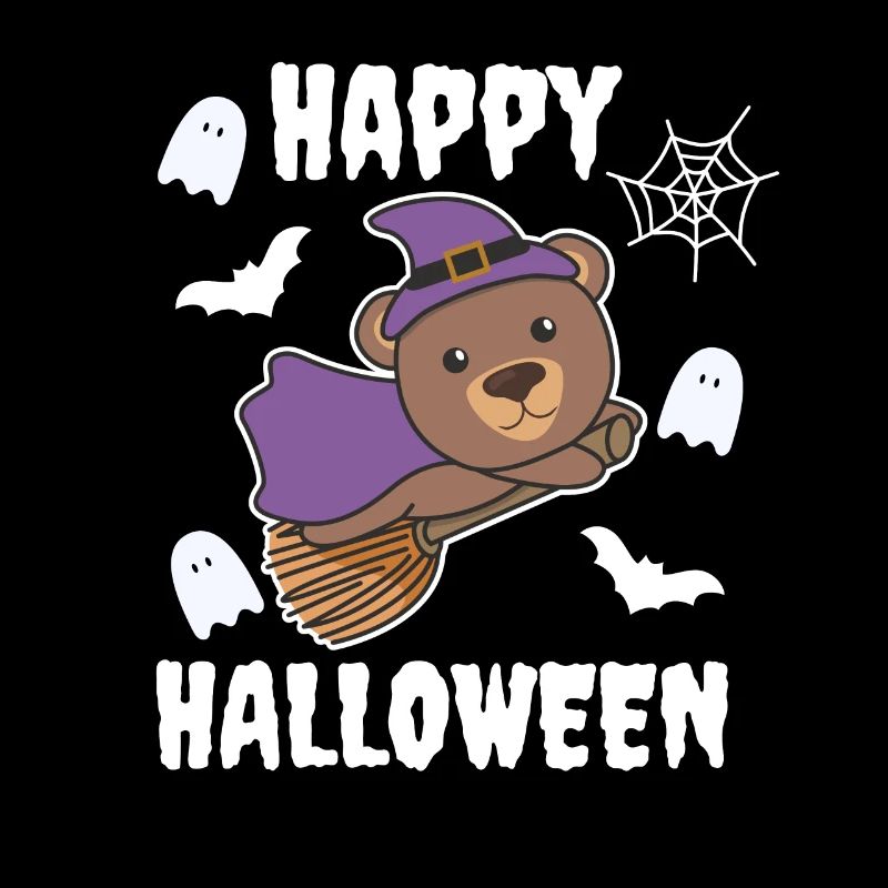 Bear Happy Halloween Witch Kids Witch Costume