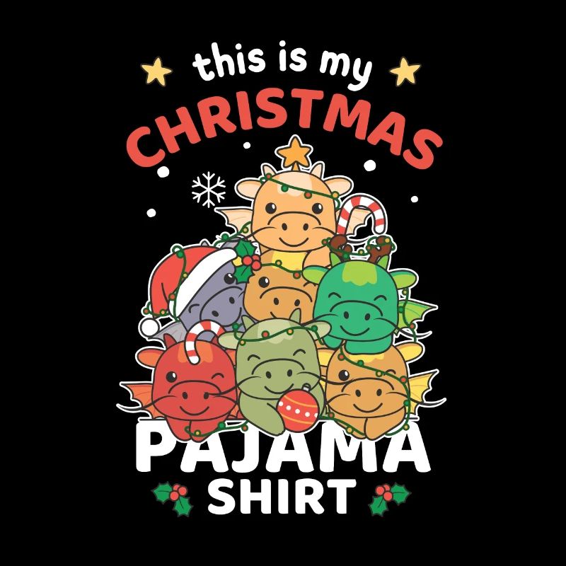 Pyjama de Noël Dragon de Noël