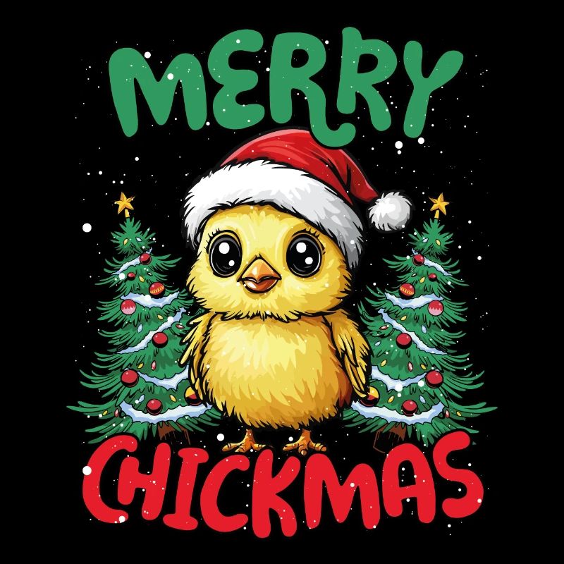 Le Noël drôle de poussin de Merry Chickma