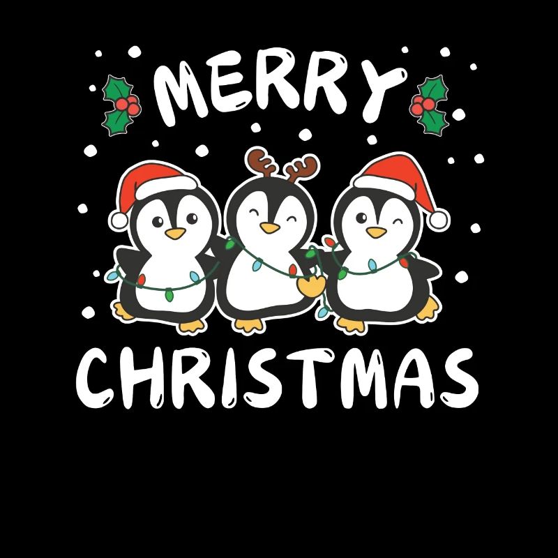 Joyeux Noël Doux Pingouin Noël