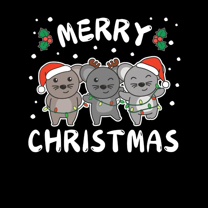 Joyeux Noël Mignon Souris de Noël