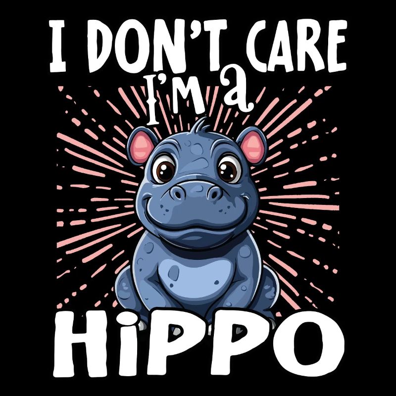 I don't care I'm a hippo - cute hippo