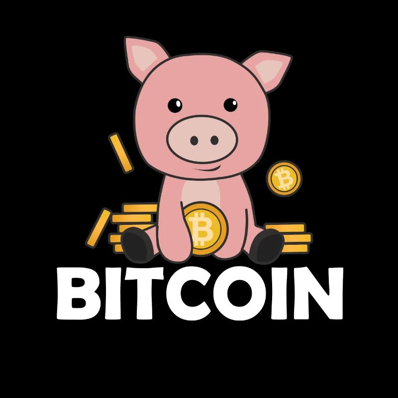 Bitcoin Sparschwein Coins halten digitale Währung
